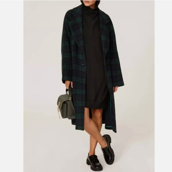 NWT Avec Les Filles Plaid  Raglan Coat Trendy fit - Picture 2 of 9